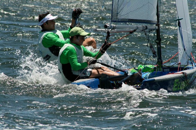 Kane Orvad and Ashley Humphreys  winners of race 2- 2012/13 Sunsmart FA National © Pete Kovesi